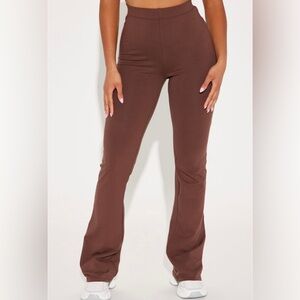 Fashion Nova Chocolate Brown Flare Pant Size Medium